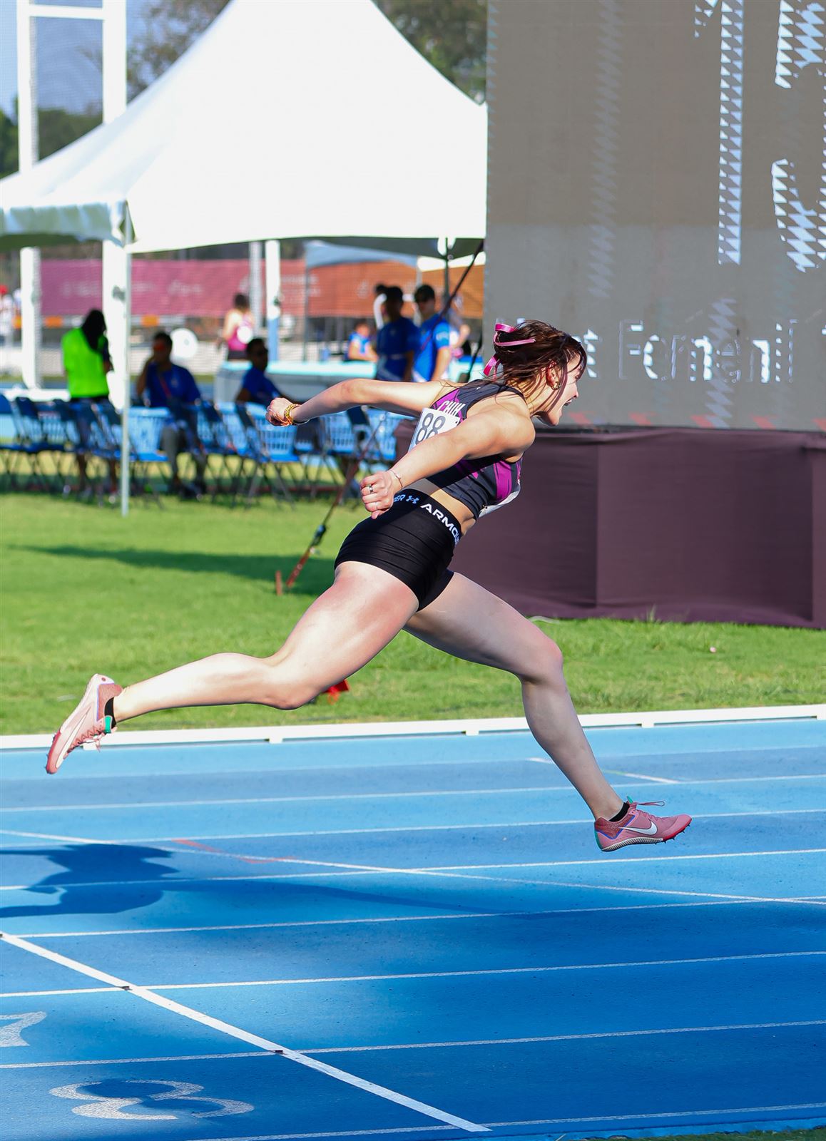 Atleta en plena prueba